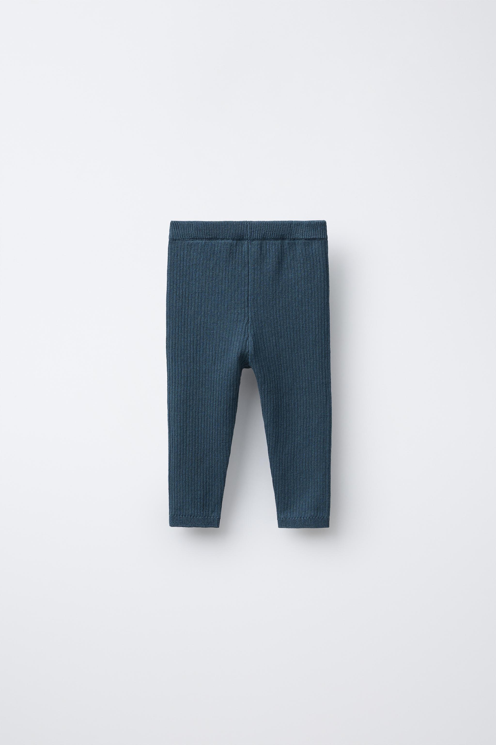RIBBED BUTTON LEGGINGS